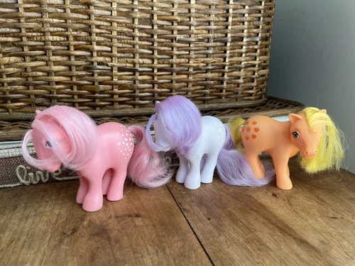 Vintage 1982-83 My Little Pony MLP G1 - Applejack, Blossom, Cotton Candy