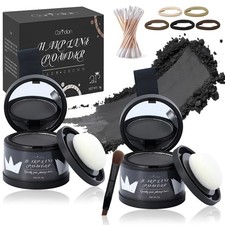 2 Pack Hairline Powder Root Touch Up Gray Hair Bald Spot Coverage Black