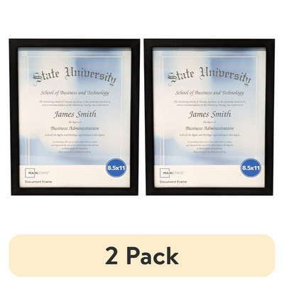(2 pack) Mainstays 8.5x11 Document Picture Frame, Black