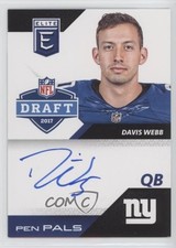 2017 Donruss Elite Pen Pals Blue Ink Davis Webb #PP-WE Auto 0j3l