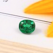 AAA Flawless Green Columbian Emerald Cushion Cut Loose Gemstone 11x8 mm
