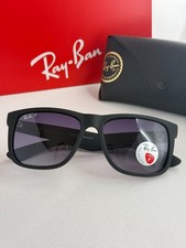 Ray-Ban RB4165 Justin Classic Polarized Sunglasses Matte Black 622/T3 54mm 3P
