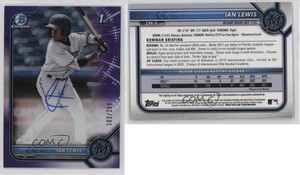 2022 Bowman Chrome Prospect Auto Purple Refractor /250 Ian Lewis #CPA-IL Auto