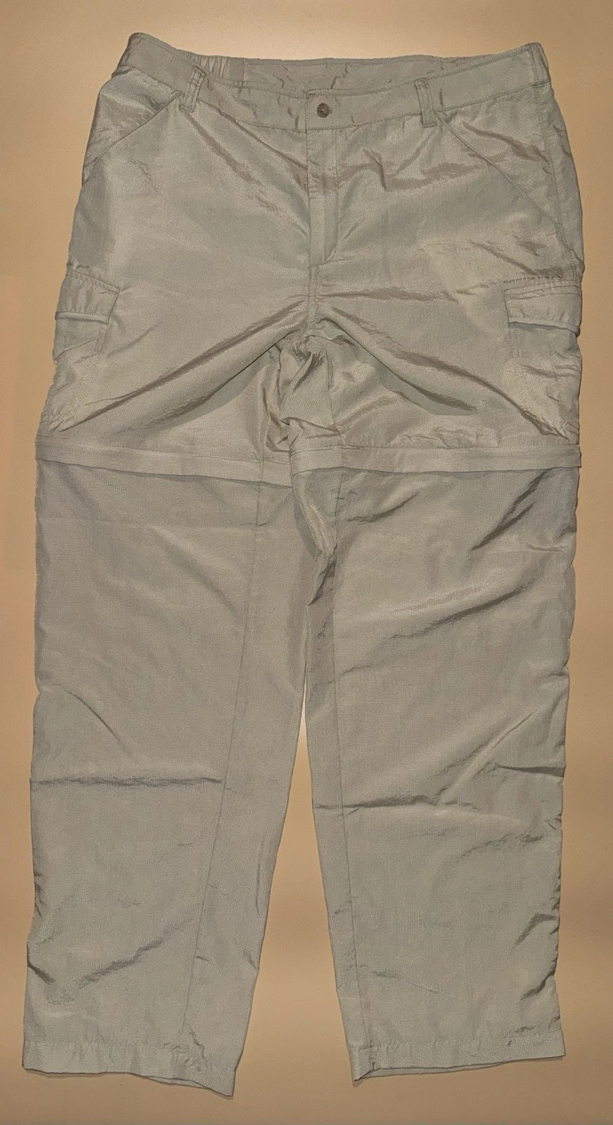 Columbia PFG Convertible Zip-Off Cargo Hiking Fishing Pants Beige Men’s Large
