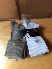 Adidas Youth Boys 6 Pair Crew Socks Shoe Size 5Y-7Y NEW WITH TAGS