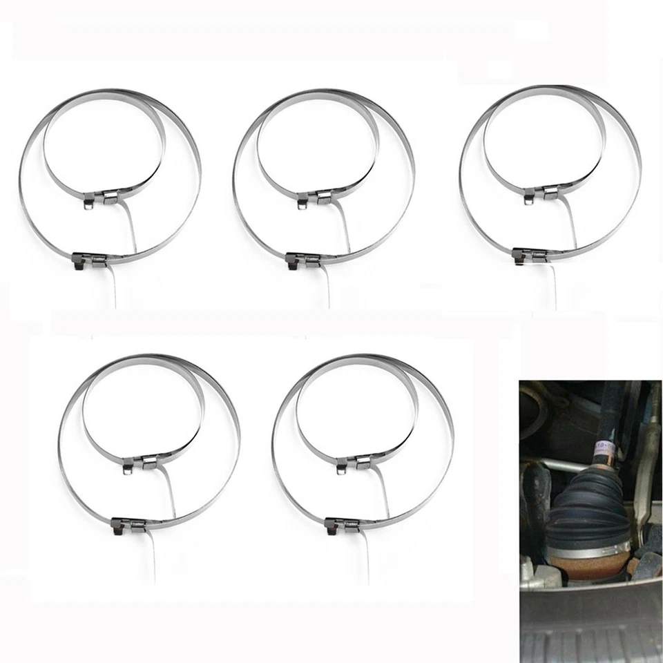 10*CV Boot Clips Kit Stainless Steel Axle-CV Joint Crimp Clamp Universal-Set AU - Image 3 of 4