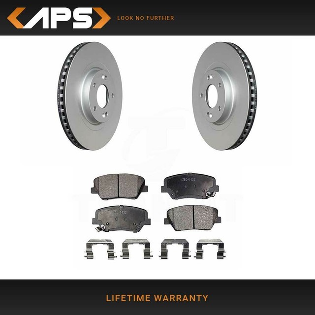 Front GCoated Rotor & Ceramic Brake Pad Kit For 20142015 Kia Sorento