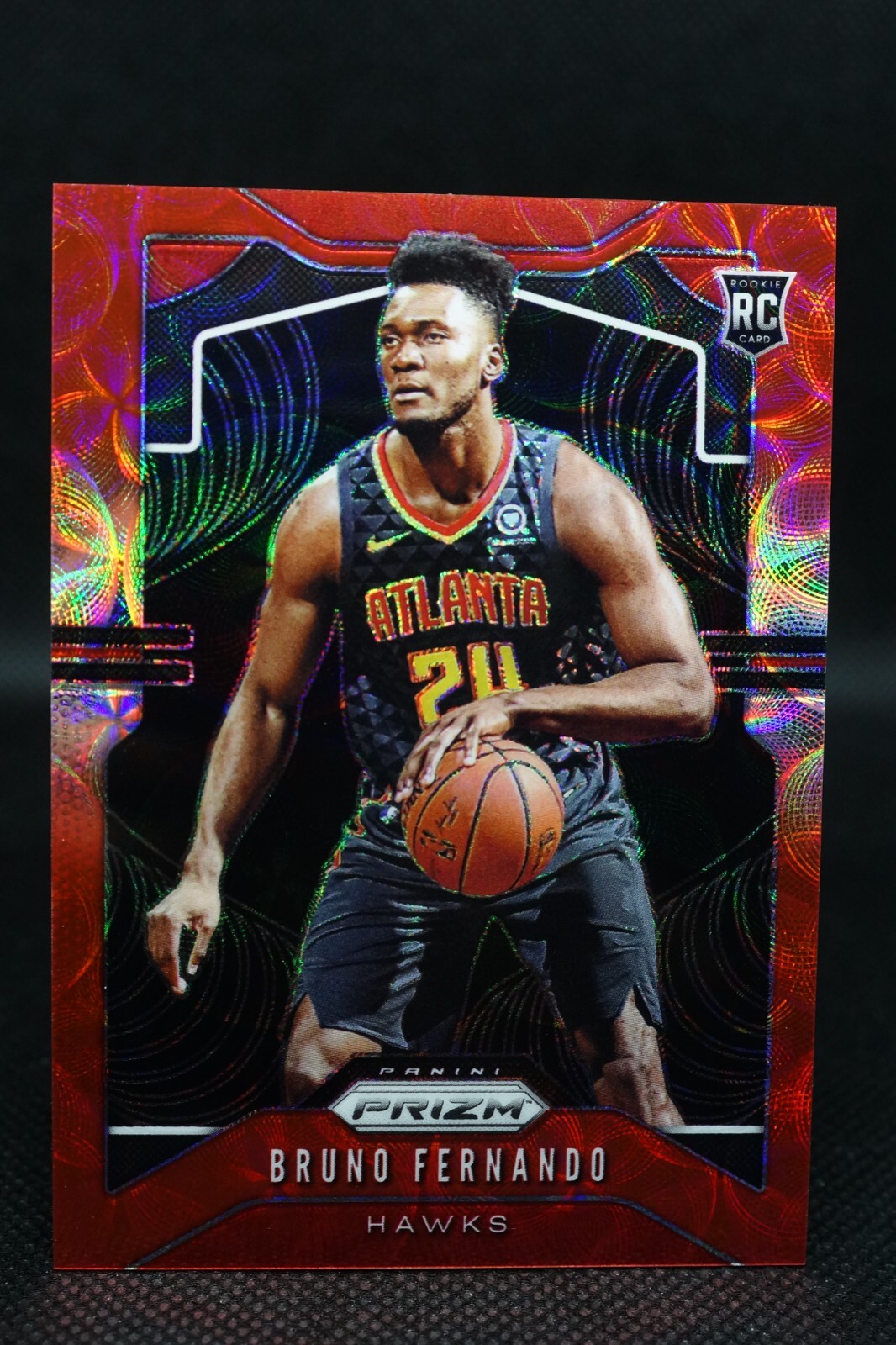 Bruno Fernando 2019-20 Panini Prizm Rookie Choice Red RC 8/88 + TOP LOADER