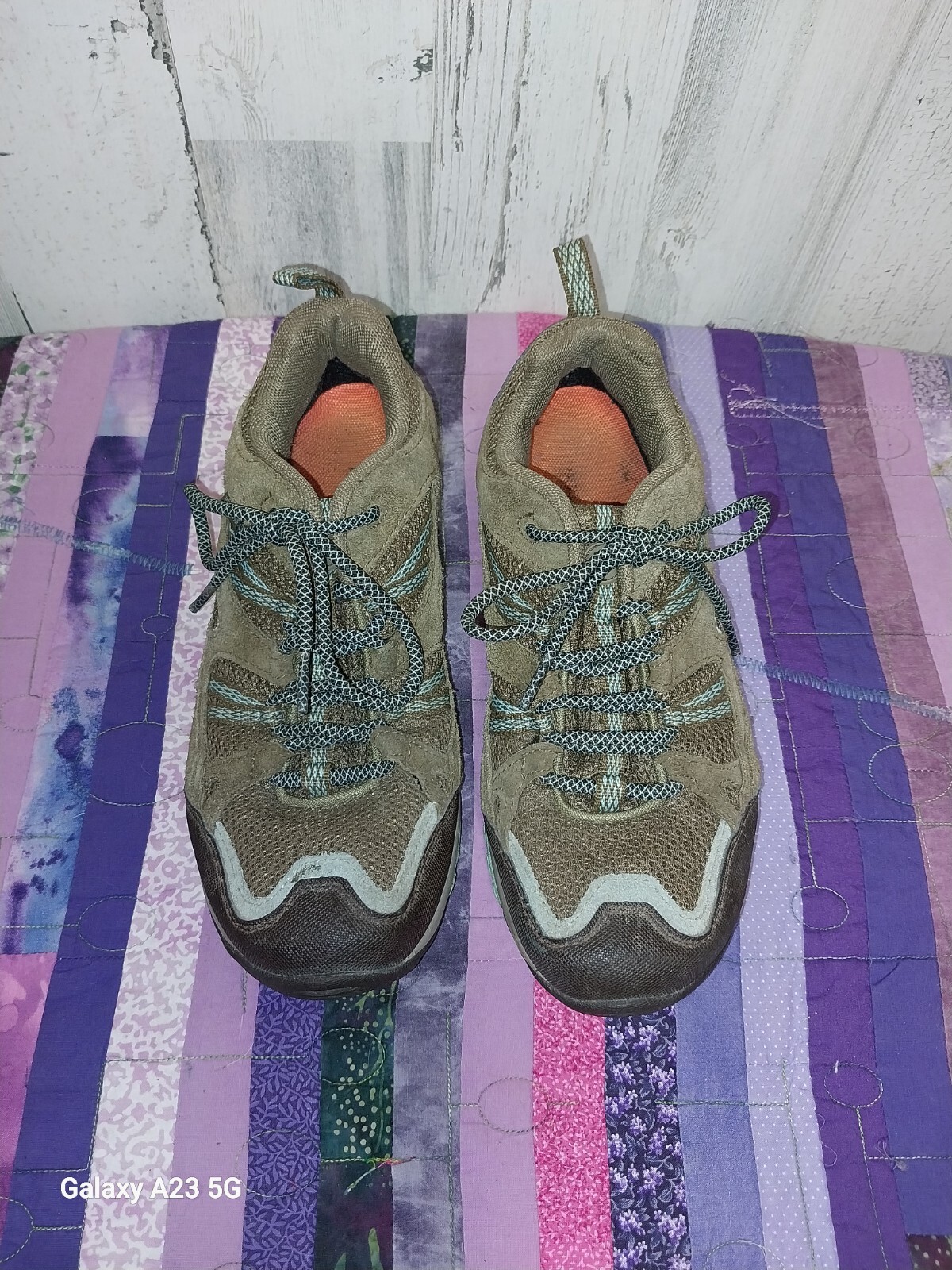 Merrell scarpe da escursionismo donna bordo sirena stringate escursionismo canguro guscio d'uovo taglia 8