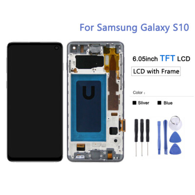 TFT LCD Display für Samsung Galaxy S10 Digitizer Bildschirm Ersatz mit Rahmen ADE