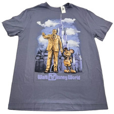 Disney Parks Mickey & Walt Disney Partners Statue Castle Shirt — Size L, New