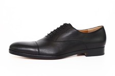GUCCI 'Cork' Men's Black Leather Oxford Dress Shoes D4459 Size 12.5M UK