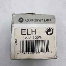 GE Quartzline Lamp Bulb ELH 300W 120V General Electric Vintage PARTS