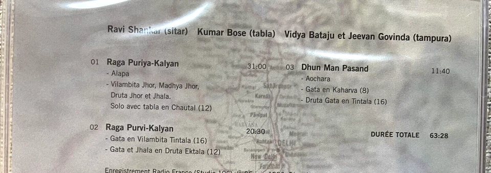 PANDIT RAVI SHANKAR : Inde Du Nord / North India  CD 2001 Made in France Foto 4 de 4