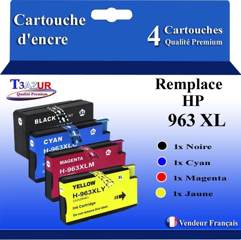 Cartouche compatible avec HP 963, HP 963 XL, OfficeJet Pro - Photo 1/1