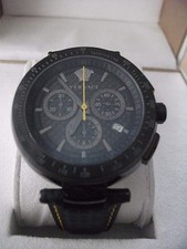 Versace Men's Mystique Black IP Chronograph Tachymeter Watch