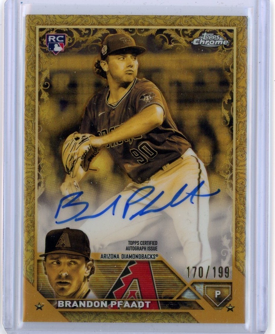 Brandon Pfaadt 2023 Topps Chrome Gilded autograph rookie card #