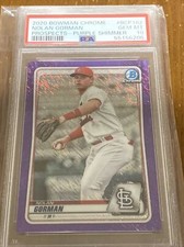 PSA 10 SP 2020 Bowman Chrome Nolan Gorman Purple Shimmer Refractor #BCP-162