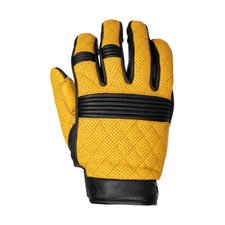 Cortech Scrapper Gold and Black Leather Motorcycle Gloves Men's Sizes XS - 3XL
