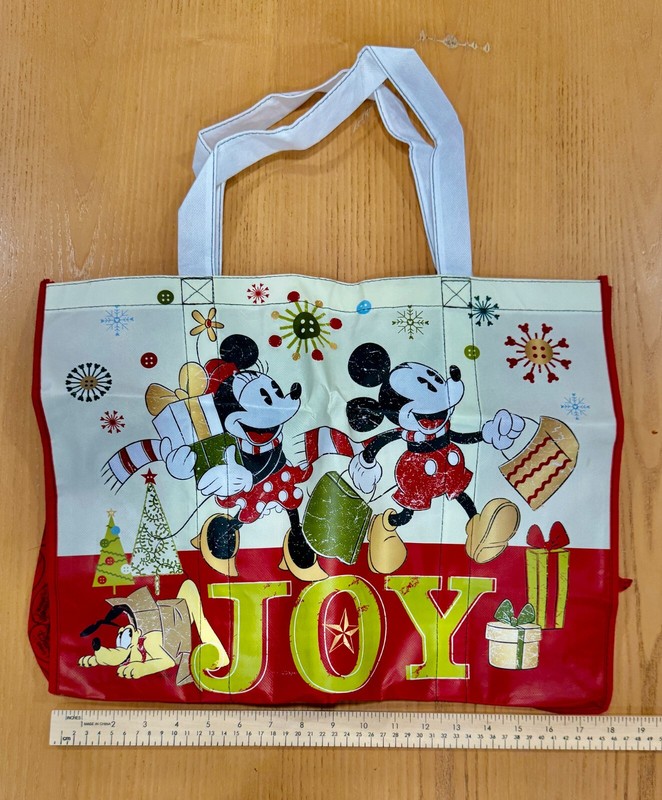 Lot Of 5 Disney Store Mickey Mouse Small- Large  Reusable Shopping Tote Bags