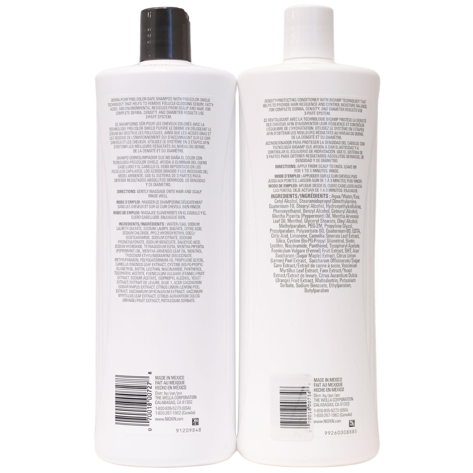Nioxin System #3 Cleanser Shampoo & Scalp Therapy Conditioner 33.8 oz Duo