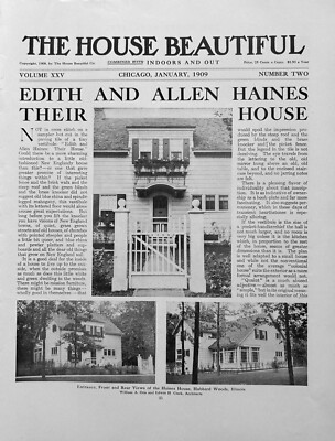 Allen Haines Home 1909 Hubbard Woods IL William A Otis & Edwin H Clark Architect