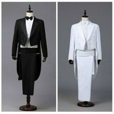 Herren Frack Smoking und Hosen Satz Formelle Abschlussballkleid Hochzeit Kostüme