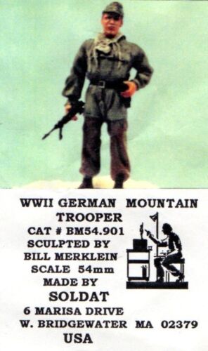 SOLDAT BM54.901 - WWII GERMAN MOUNTAIN TROOPER - 54mm RESIN KIT RARITA' - Foto 1 di 1