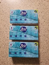 3 Zest Sealed 6-Pks Refreshing Aqua Deodorant Bar Soap Vit E 3.2 Oz Ea (18 Bars)