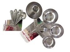 New KitchenAid Professional Stainless Steel Measuring Cups and Spoons Set of 8