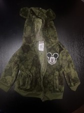 Disney Jr. Mickey Mouse Sweatsuit w/Ears 2 Pc 18 mths 1 Wear; Small Hole In Arm