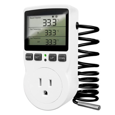 Digital Temperature Controller Thermostat Timer Switch Outlet Socket AC110V 220V
