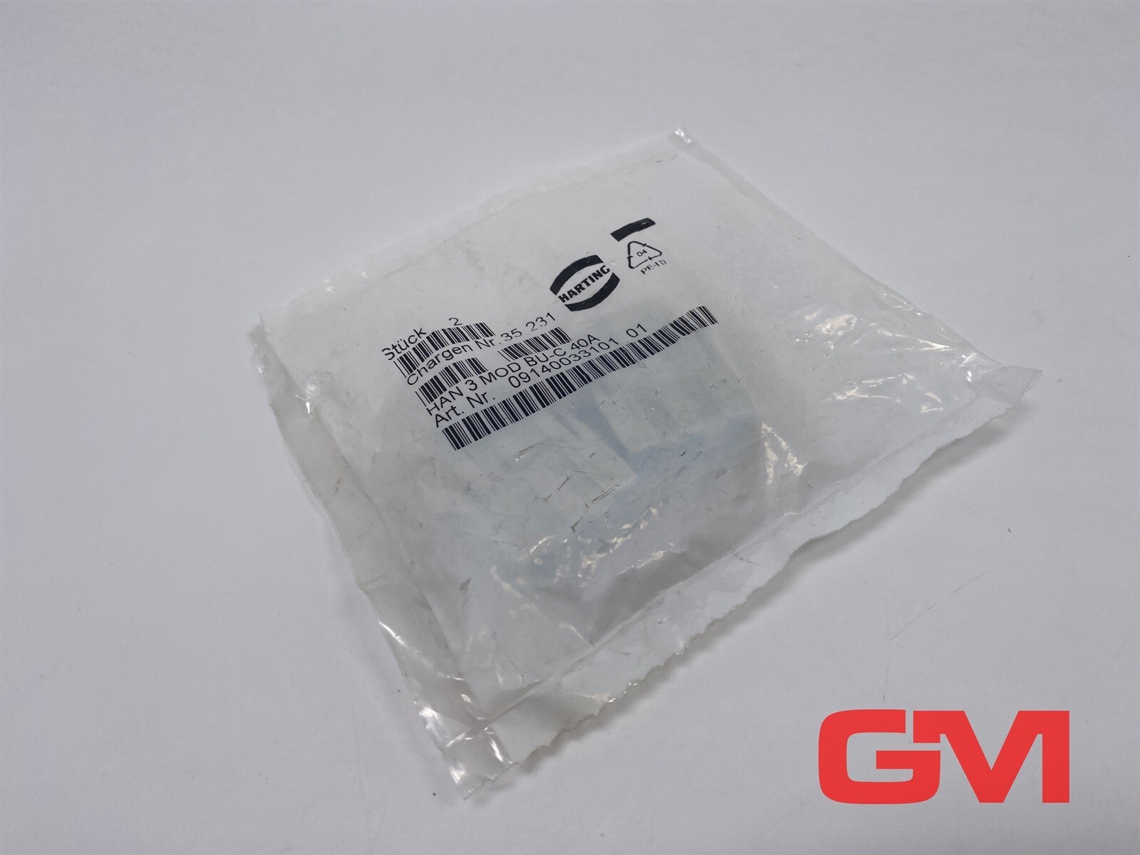 2x Harting Socket HAN 3 MOD BU-C 40A Module Crimp Female 09140033101