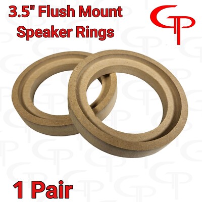 3.5'' inch Flush Mount Speaker Rings MDF GP Car Audio Mounting Spacer ring 1 PAIR