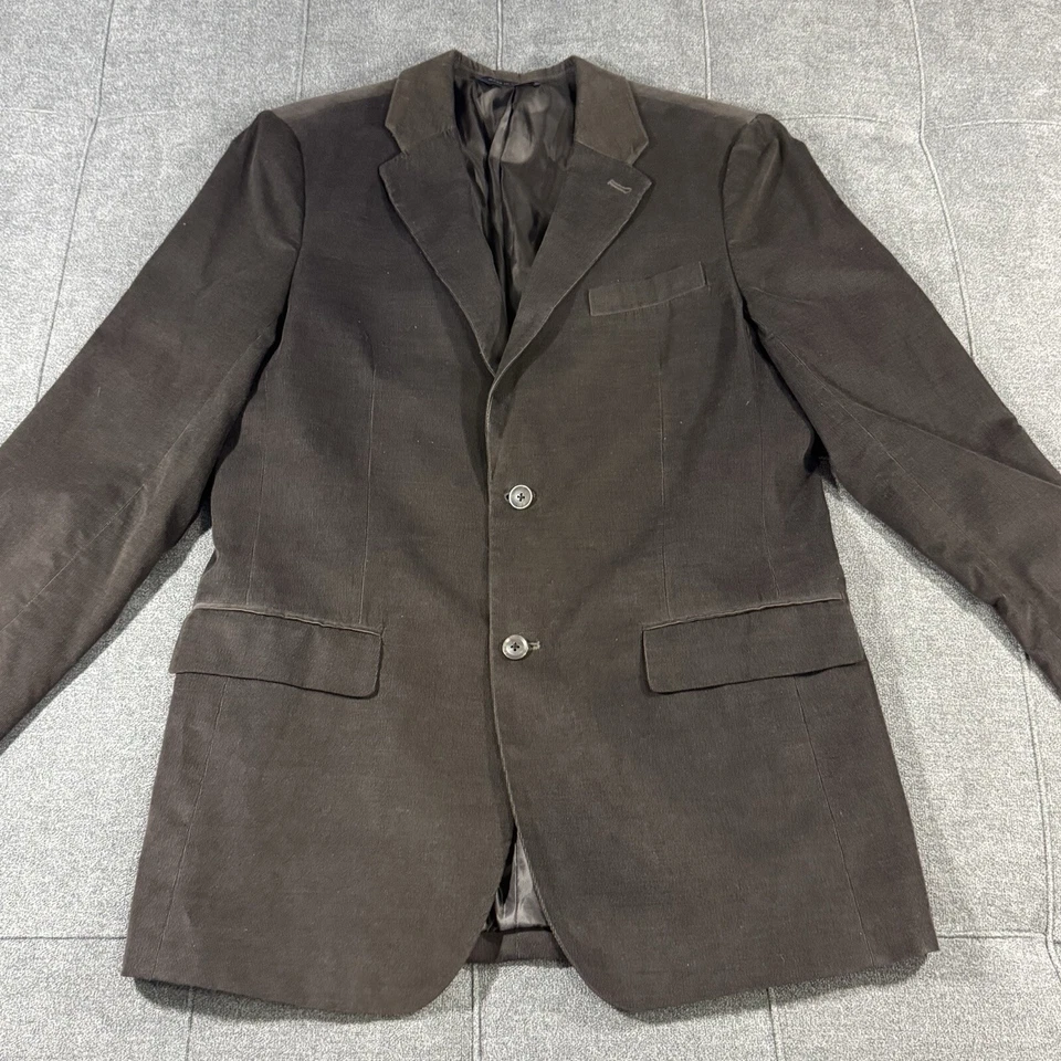 Blazer Banana Republic Para Hombres 42L Marrón Pinwale Pana Abrigo Deportivo Chaqueta Foto 2 de 4