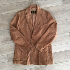 Scully Men Suede Western Jacket Coat Collar Buttons Pockets Lined Blazer 40 EUC