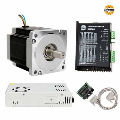 1Axis Schrittmotor Nema34 Stepper Motor 1090oz.in 4A&Driver DM860&Power CNC kit