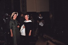 1960s Two Women at Party Hats Dresses Vintage 35mm Slide