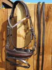 FSS RAINBOW HOLOGRAM AB CRYSTAL SHIMMER V Bling FREEFORM Comfort Cut Away Bridle