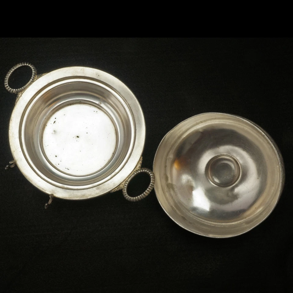 Prato de manteiga movimento estético vitoriano placa de prata E.G. Webster c 1870 - Imagem 2 de 4