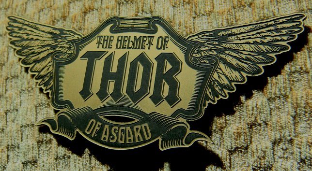 THOR HELMET NAMEPLATE FOR YOUR PROP DISPLAY RAGNAROK AVENGER