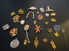 Vintage large lot of 26 Lapel Hat Pins Pendants Brooches