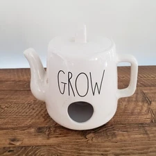 RAE DUNN 'Grow' Ceramic Candle Holder