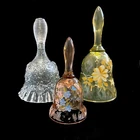 Fenton Art Glass Lot of 3 Dinner Bells ~ Pink Clear and Topaz Yellow