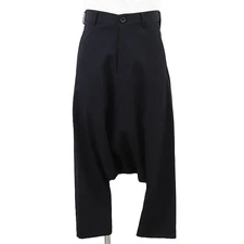 COMME des GARCONS Sarouel Pants Cropped 100%-Wool Twill Men Size XS Dark Navy
