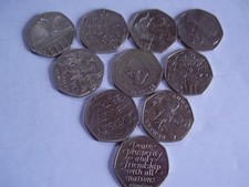 JOB LOT X 10 50 PENCE 50P PIECES COLLECTABLE BENJAMIN BUNNY VC PADDINGTON DIVER