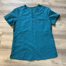 J27 Figs Teal Women Size S Catarina One Pocket Short Sleeve Scrub Top Medical