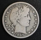 1907-D Barber Half Dollar Denver Mint Better Grade Strong Detail Nice Coin