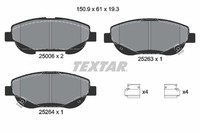 Textar Bremsbelagsatz Scheibenbremse Q+ 2500601 FüR Avensis Verso Toyota VAN CAT