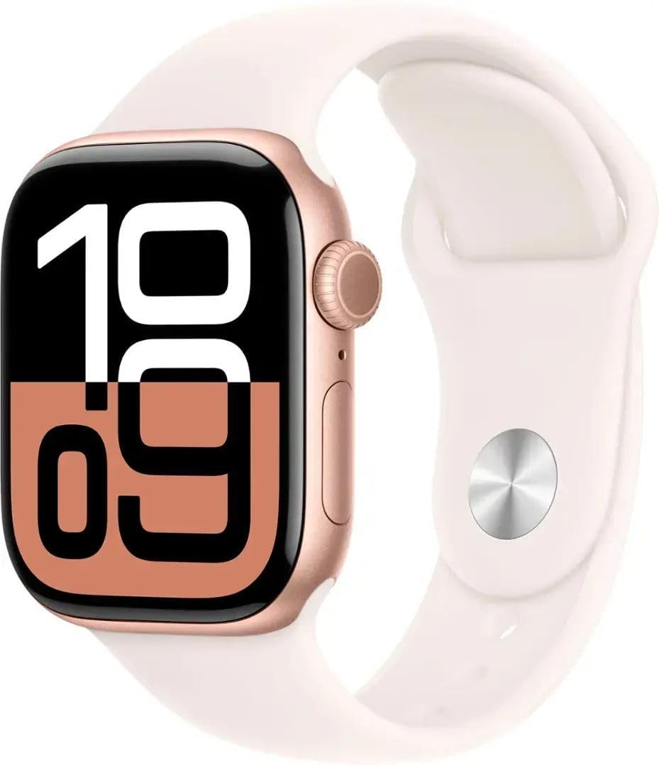 Apple Watch Series 10 [GPS, 42mm] - Rose Gold Aluminum Case with Light Blush